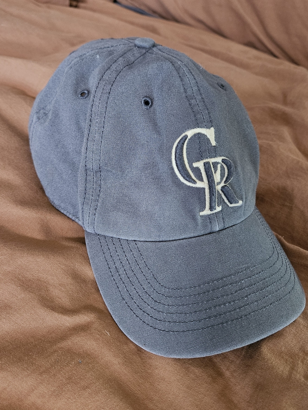Adult Gray Colorado Rockies Embroidered Cotton Baseball Cap